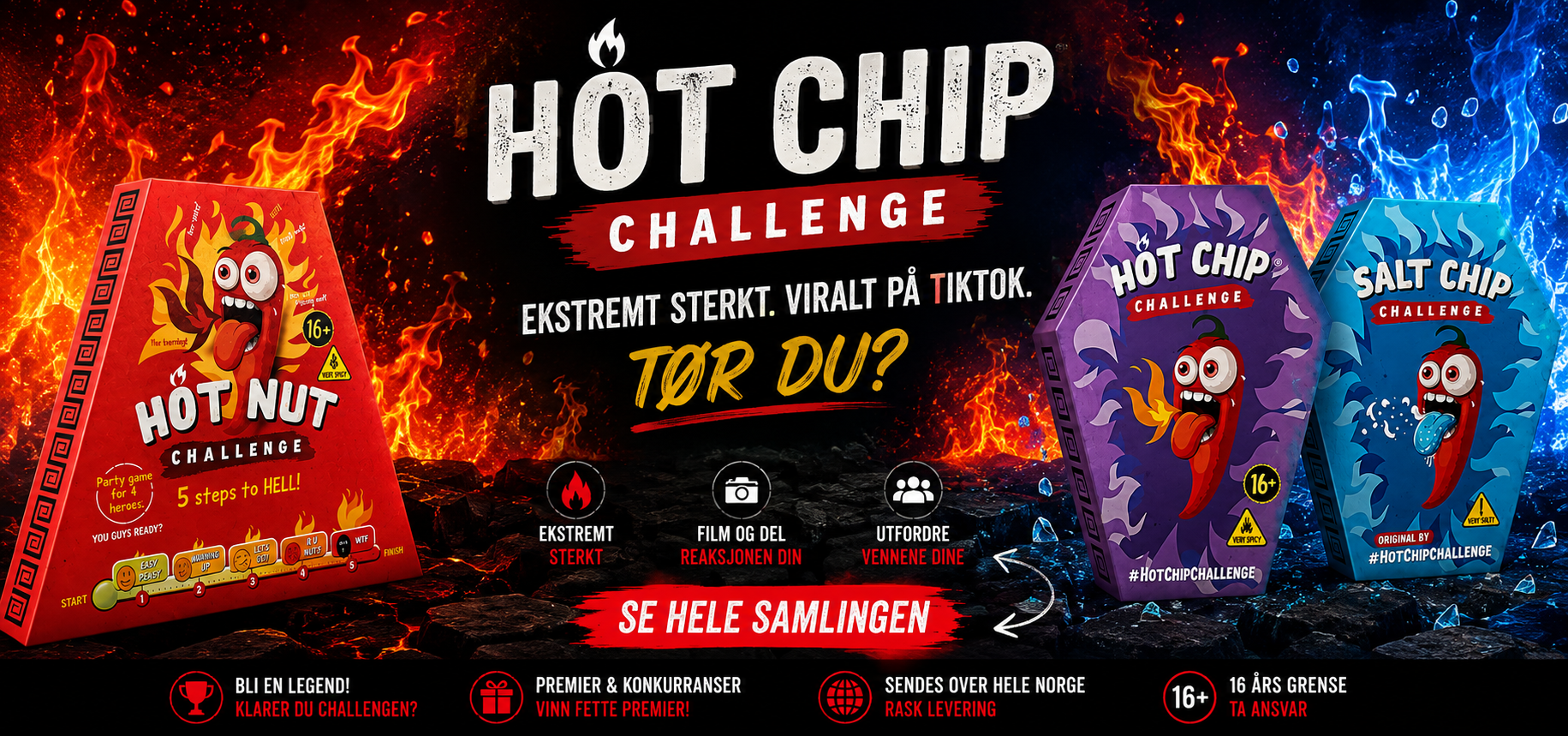 Hot Chip Challenge – Hot Chip, Hot Nut & Salt Chip