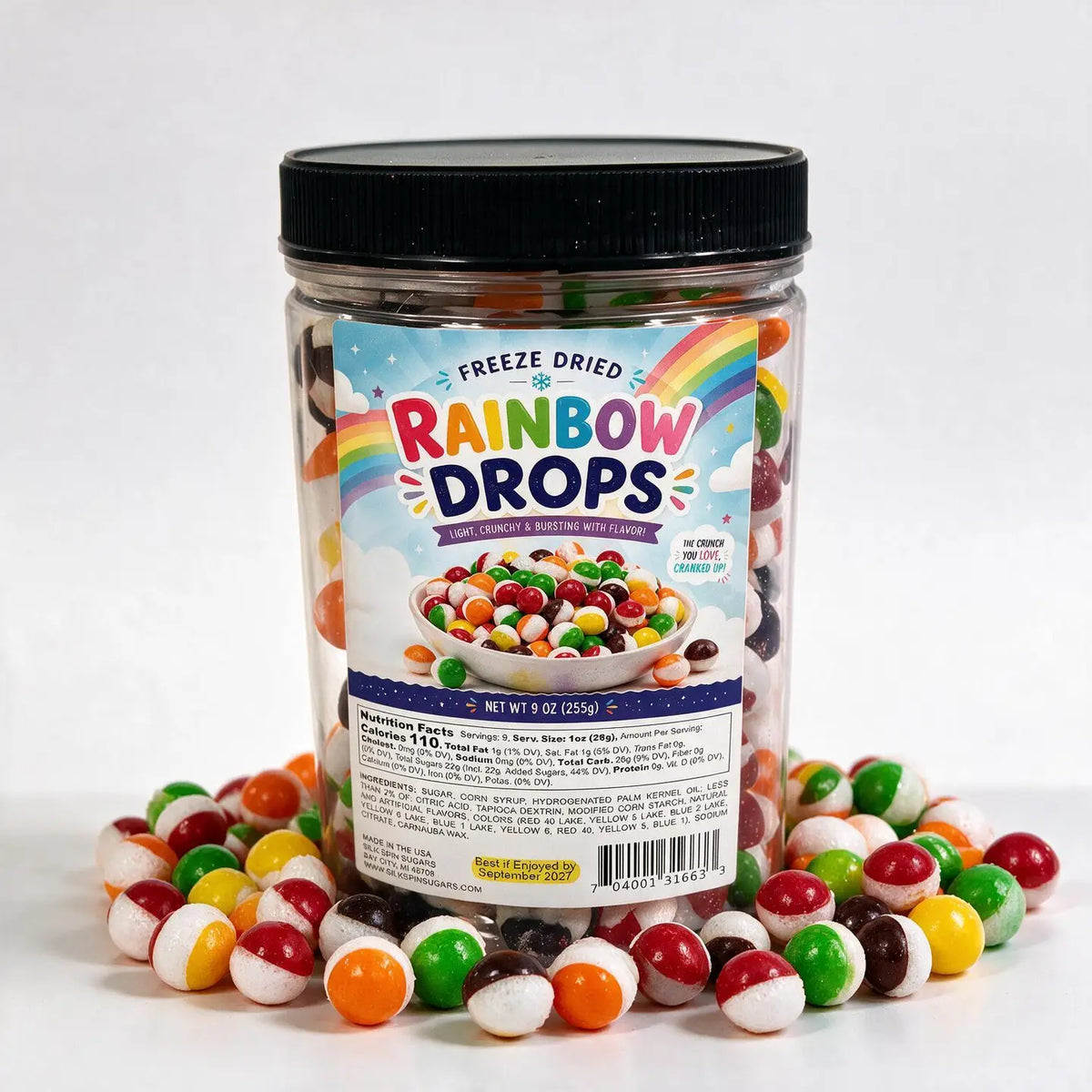 Freeze Dried Rainbow Drops 255g