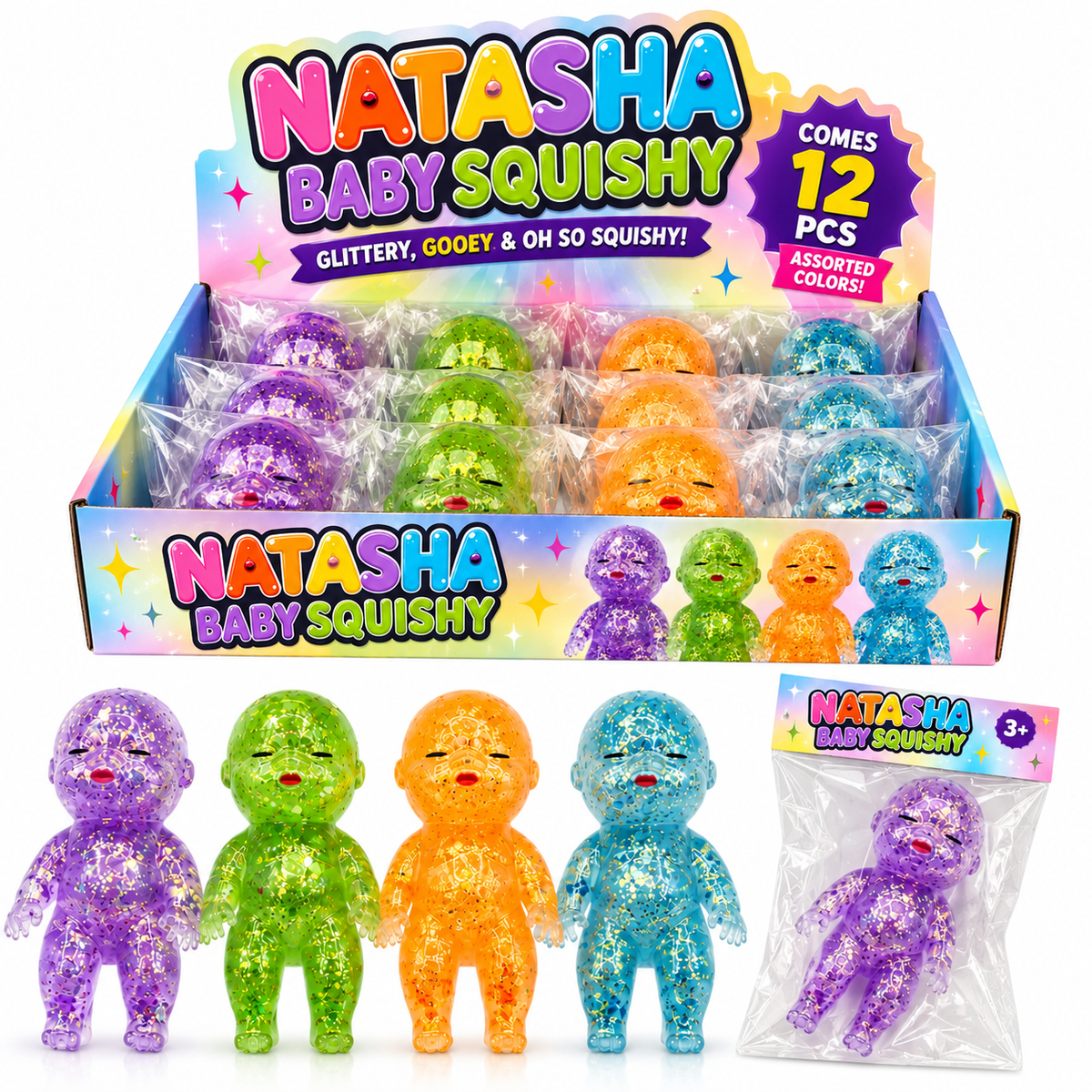 Natasha Baby Glitrende Squishy