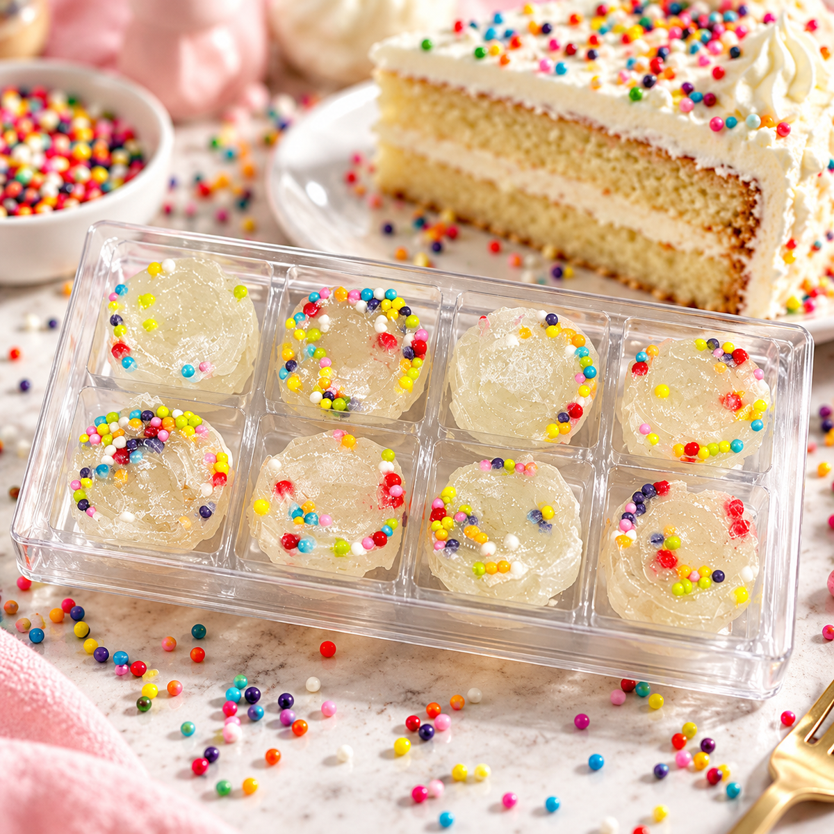 Birthday Cake Crystal Candy Kohakutou Rose Treat Box