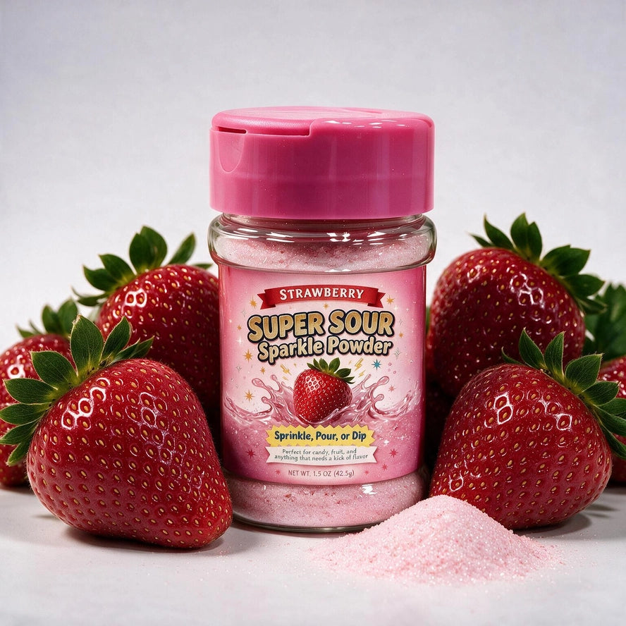 Crystal Candy Super Sour Sparkle Powder – Strawberry