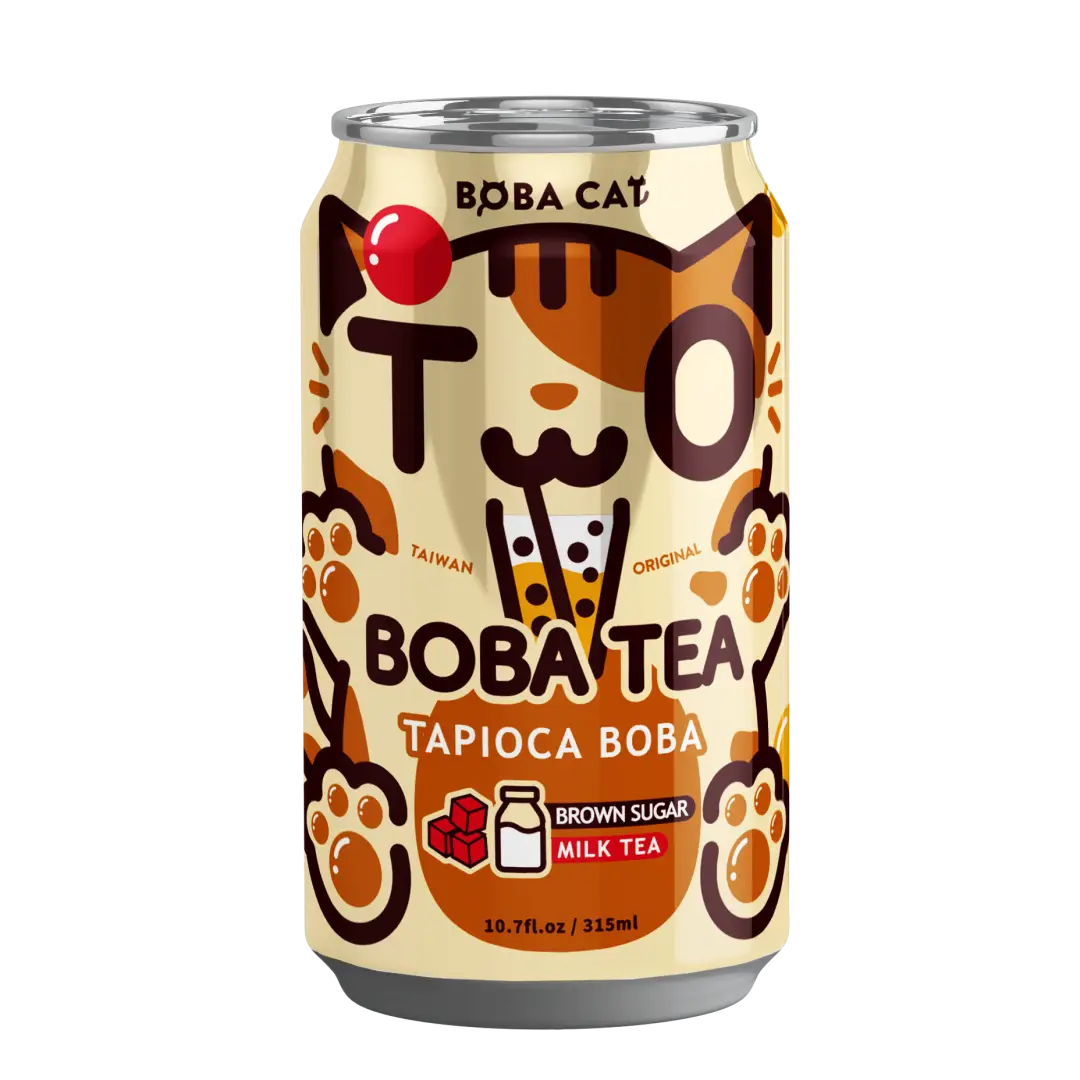BOBA CAT Boba Tea Brown Sugar Milk Tea 320ml