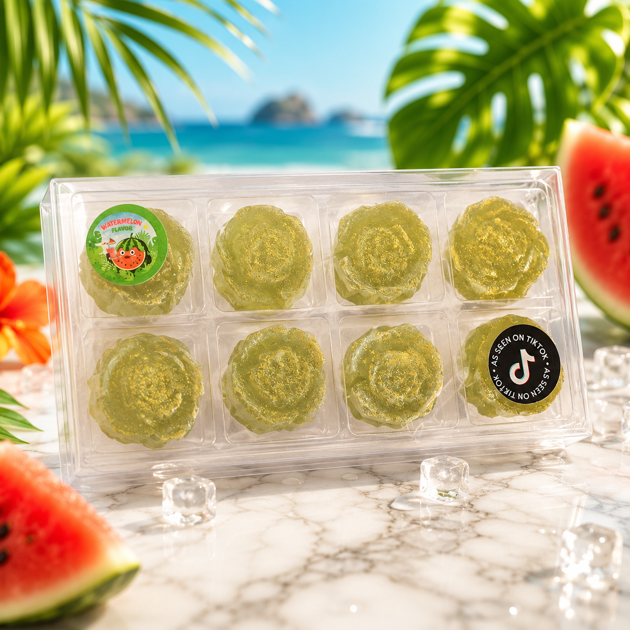 Watermelon Crystal Candy Rose Treat Box Collection