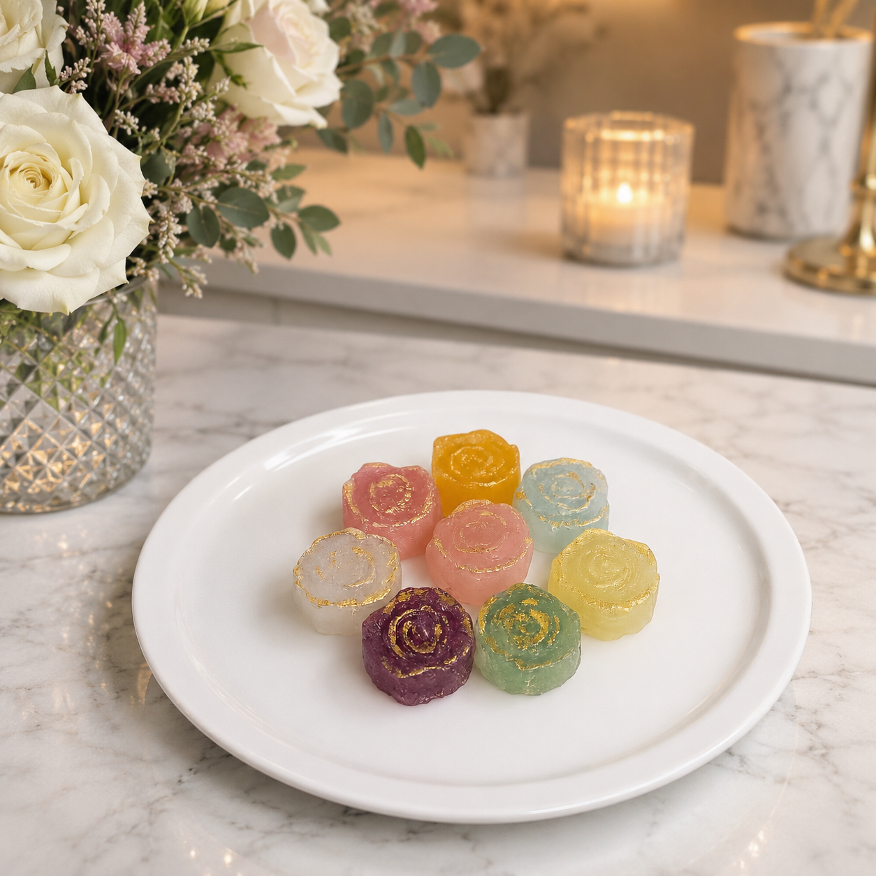 Japanese Crystal Candy – Rose Candy Gift Box Mixed Fruit