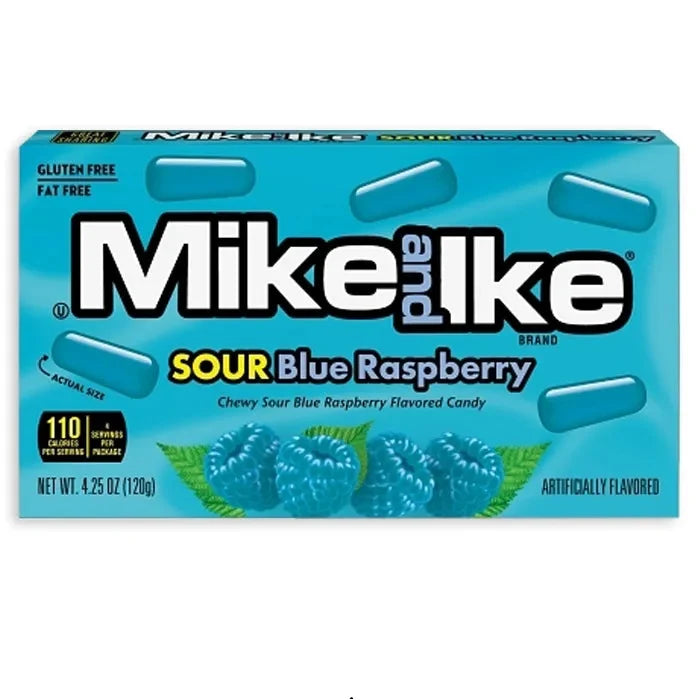 Mike and Ike Sour Blue Raspberry 120g
