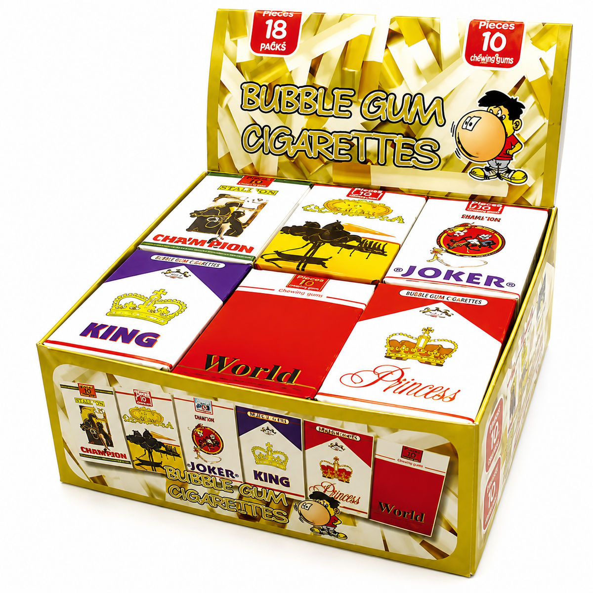Tyggegummisigaretter 10 stk | Retro Tyggegummi