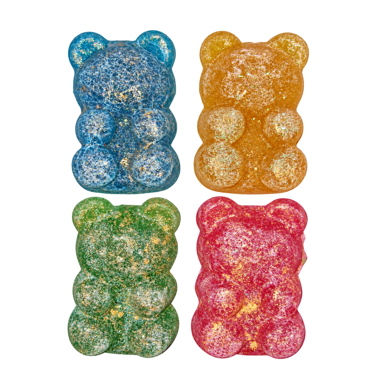 Crystal Candy Glitter Bears 4stk