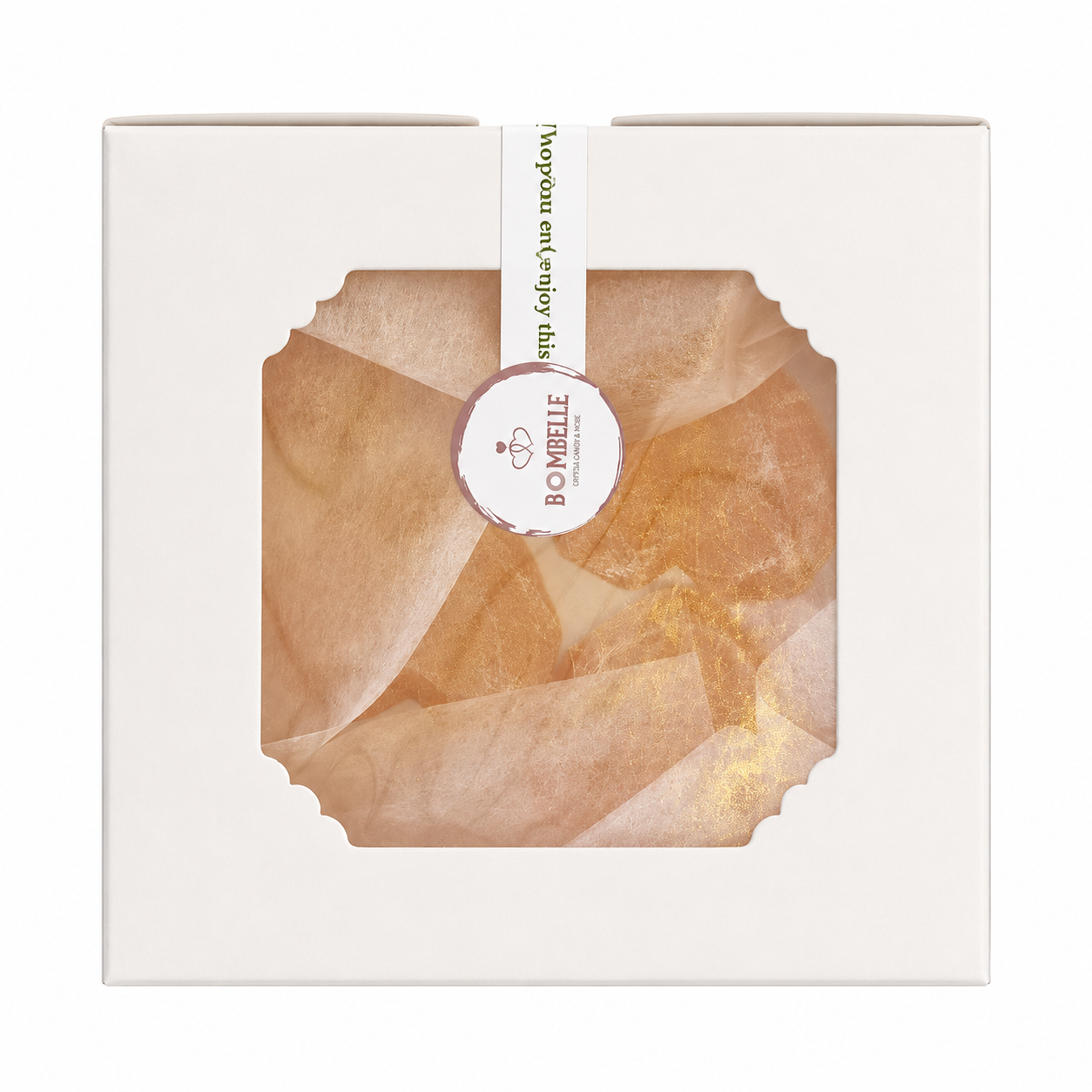 Amber Heart Crystal Candy Premium Orange Heart Gift Box