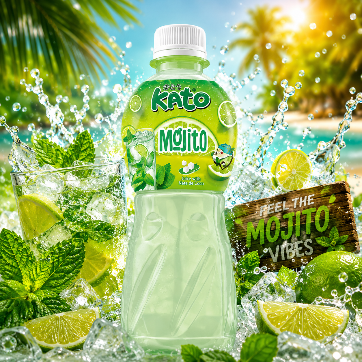 KATO Mojito Juice with Nata de Coco Jelly 320 ml