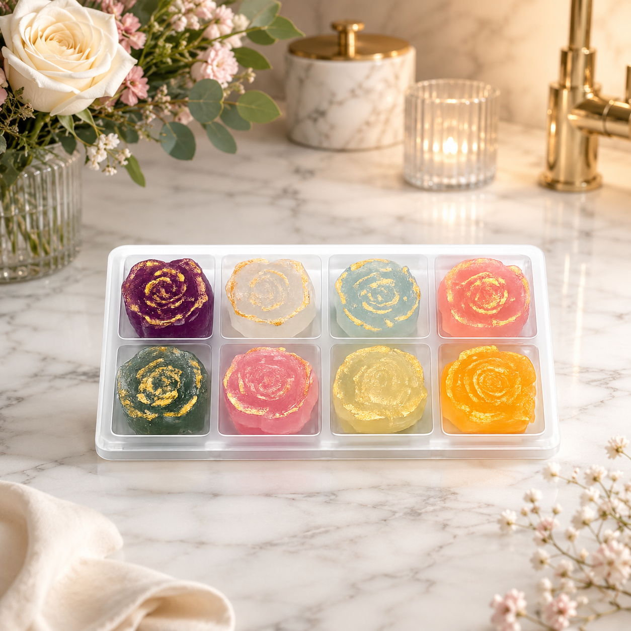Japanese Crystal Candy – Rose Candy Gift Box Mixed Fruit