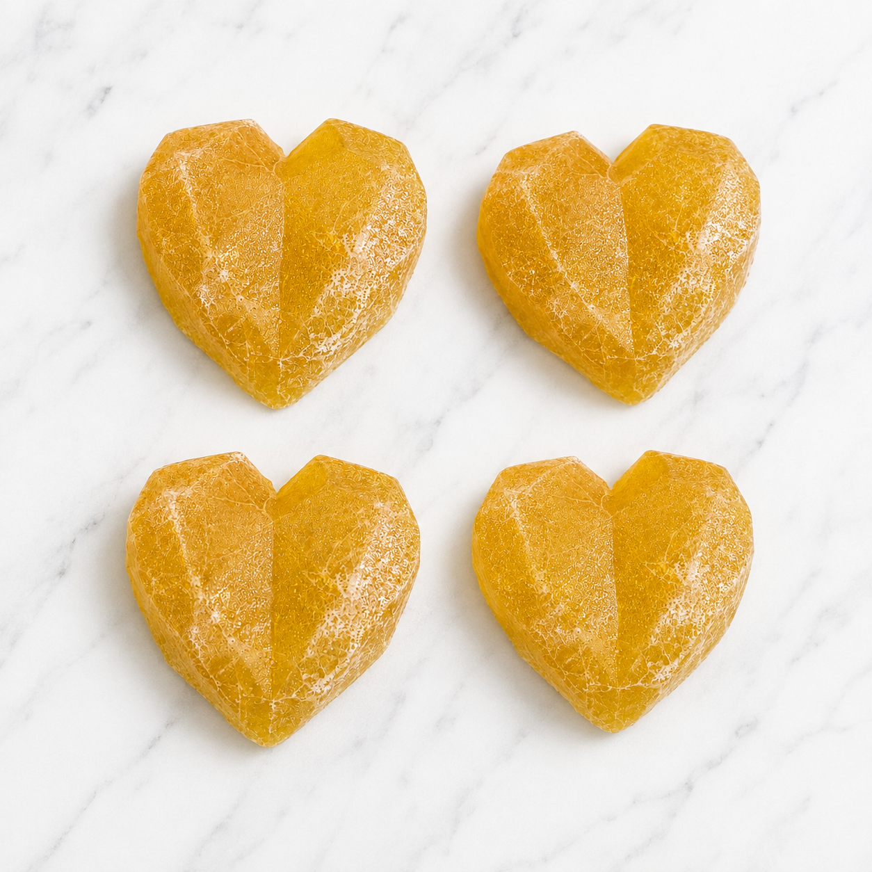 Citrine Heart Crystal Candy Yellow Heart Gift Box