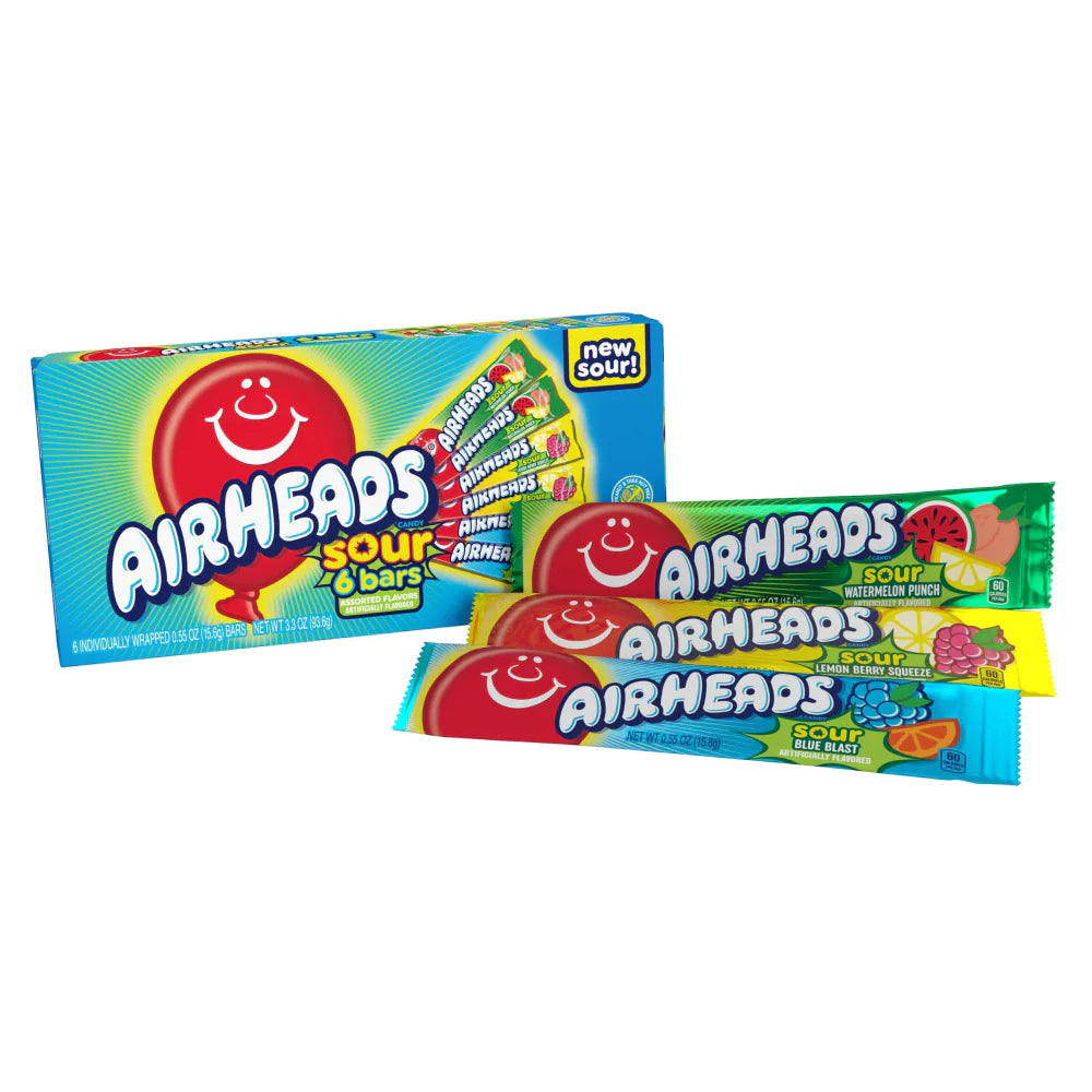 AIRHEADS Singles Theater Box Assorted Sours 93,5g