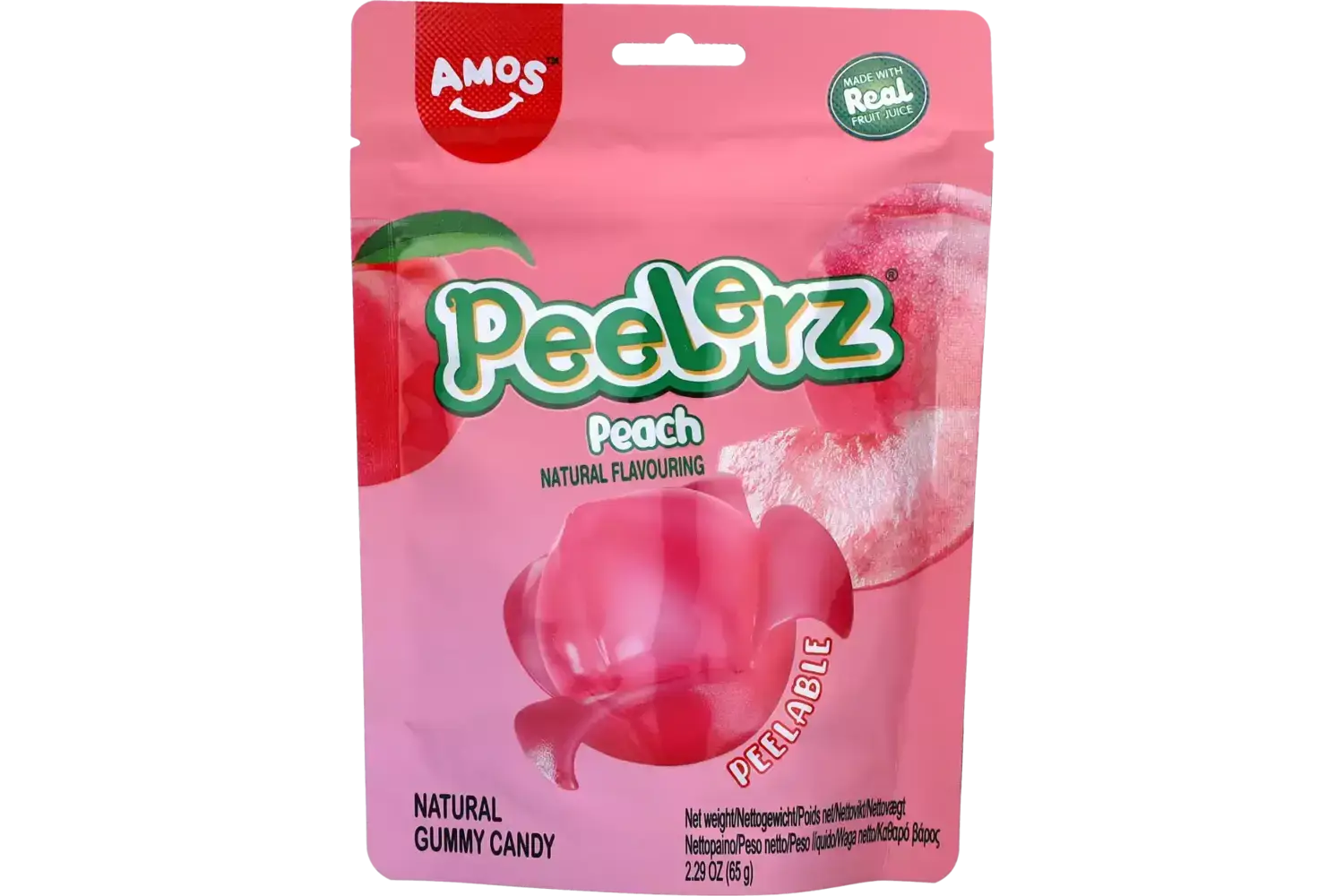 AMOS Peelerz Gummy Peach 65g