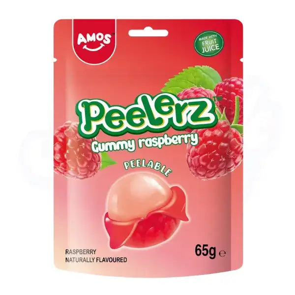 AMOS Peelerz Gummy Raspberry 65g