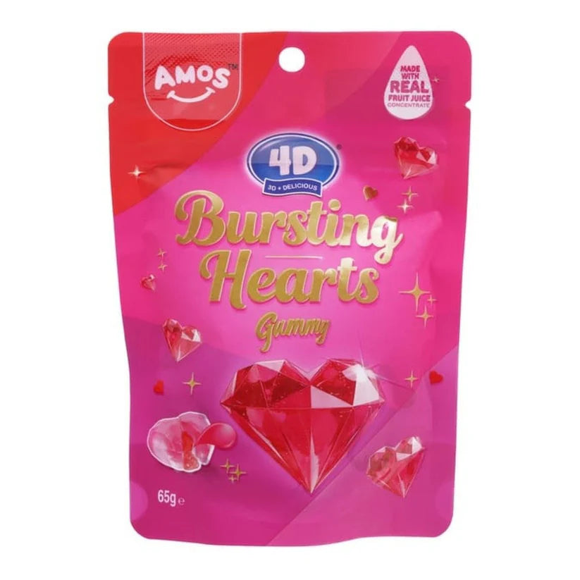 Amos 4D Gummy Bursting Hearts 65g