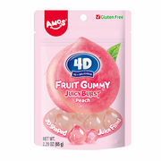 Amos 4D Fruit Gummy Peach Burst 65g