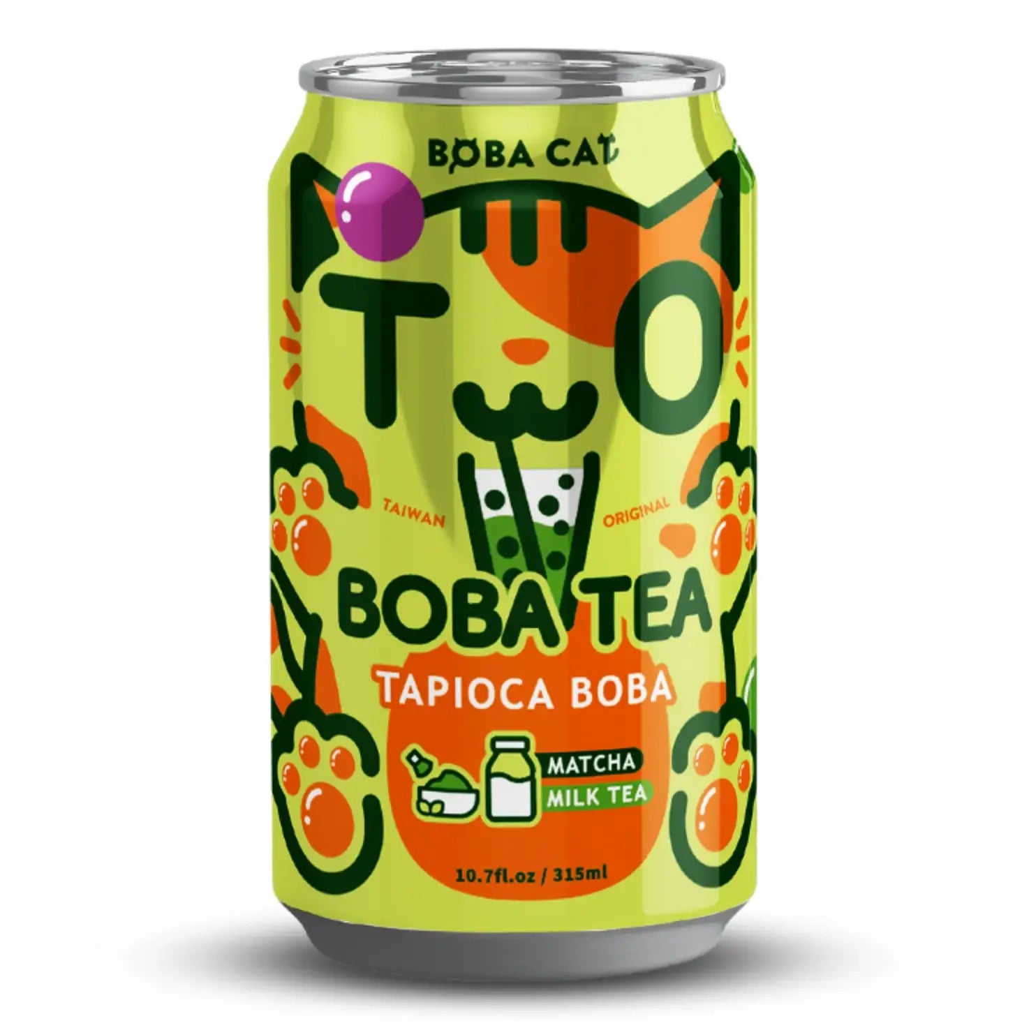 BOBA CAT Boba Tea Matcha Milk Tea 320ml