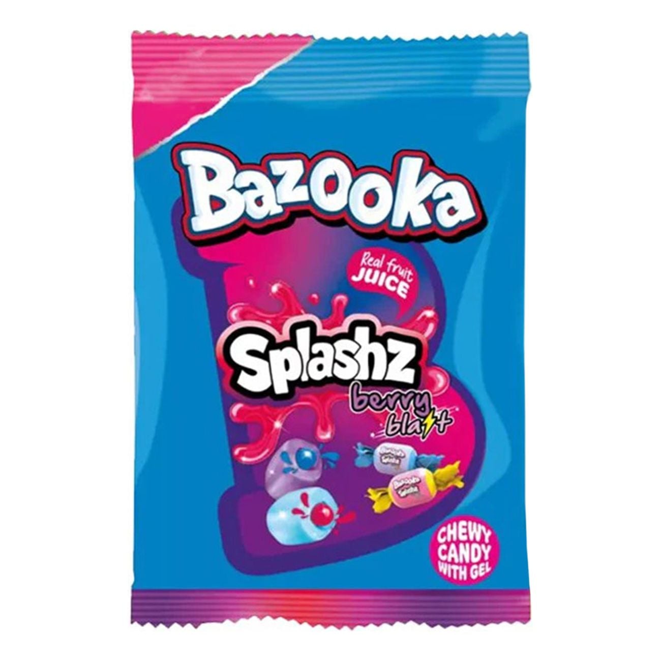 Bazooka Splashz Berry Blast Bag 120g