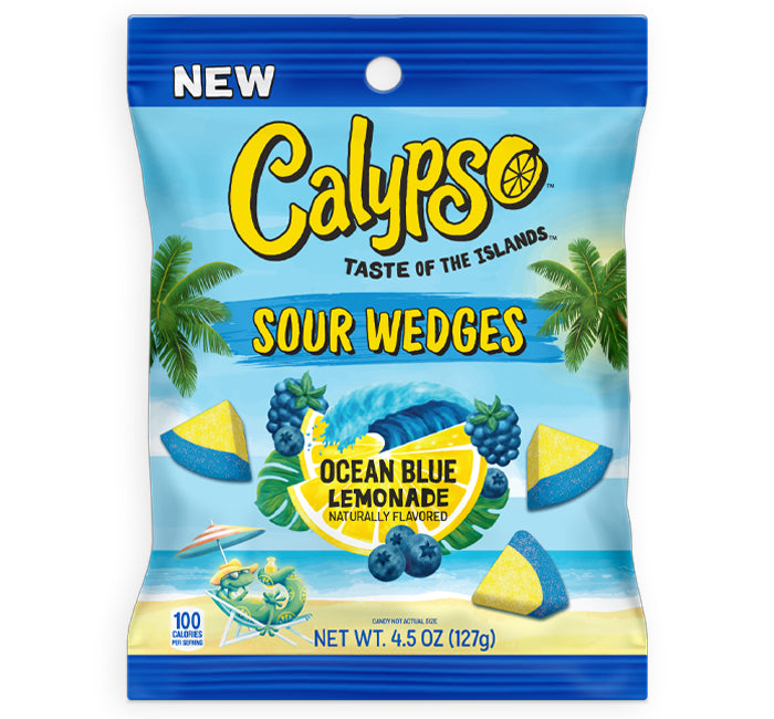 Calypso Sour Wedges Ocean Blue Lemonade 127g