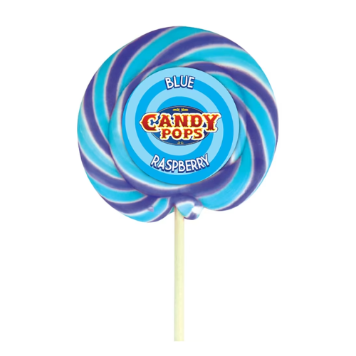 Candy Pops Blue Raspberry Large Wheel Lolly 75g