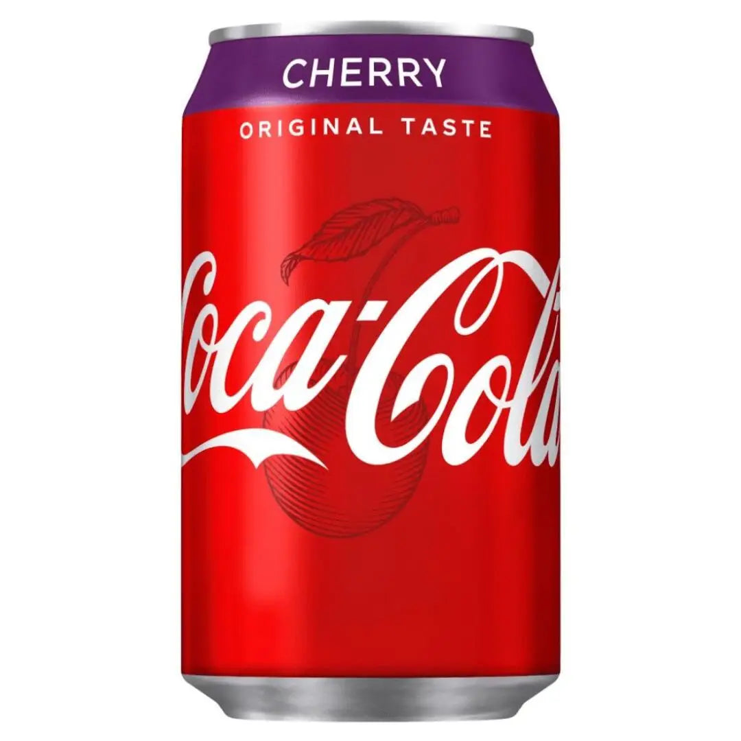 Coca-Cola Cherry 355ml – klassisk amerikansk brus med søt smak av kirsebær.