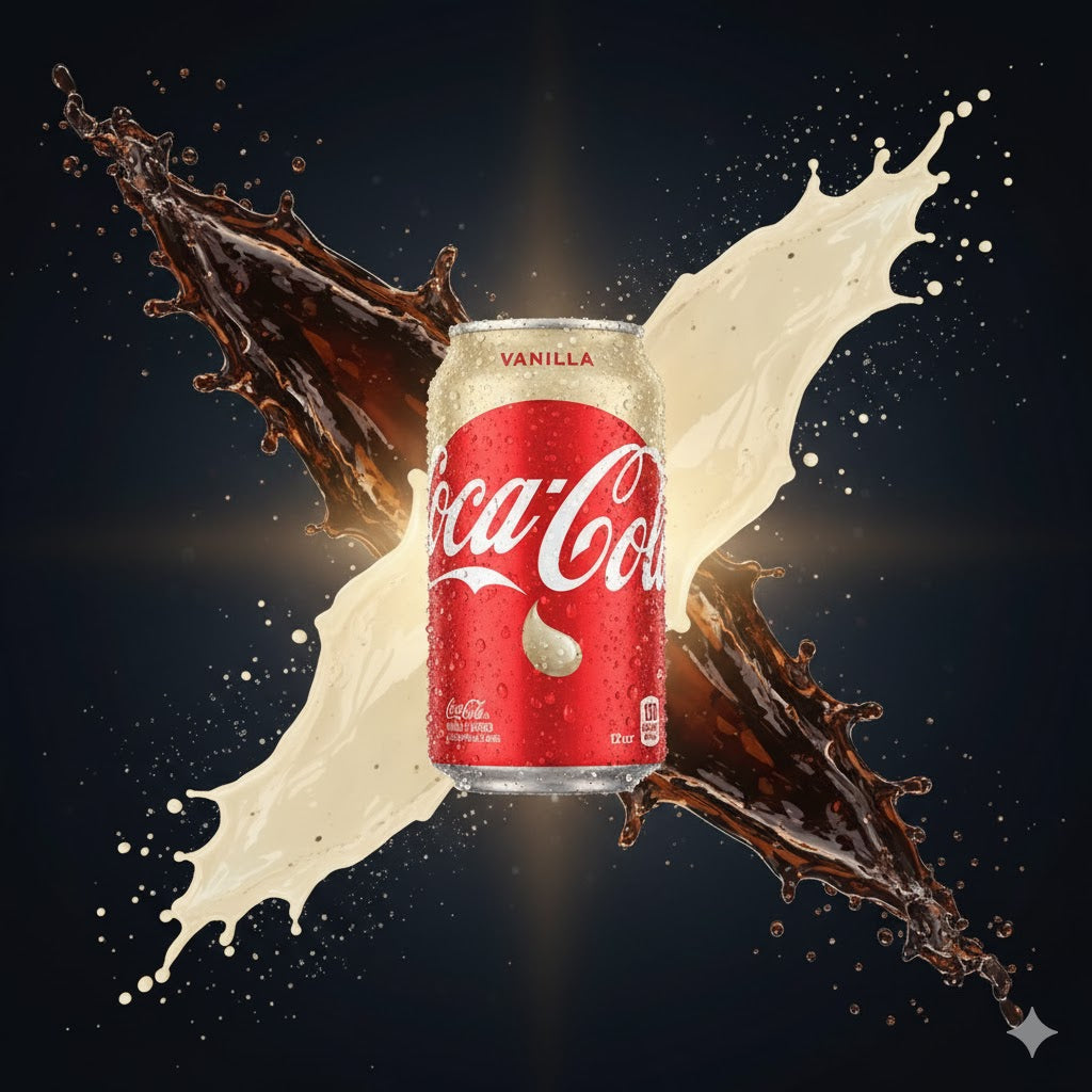 Coca-Cola Vanilla 355ml – ikonisk Coca-Cola med kremet vanilje, perfekt balansert for en frisk og søt opplevelse.