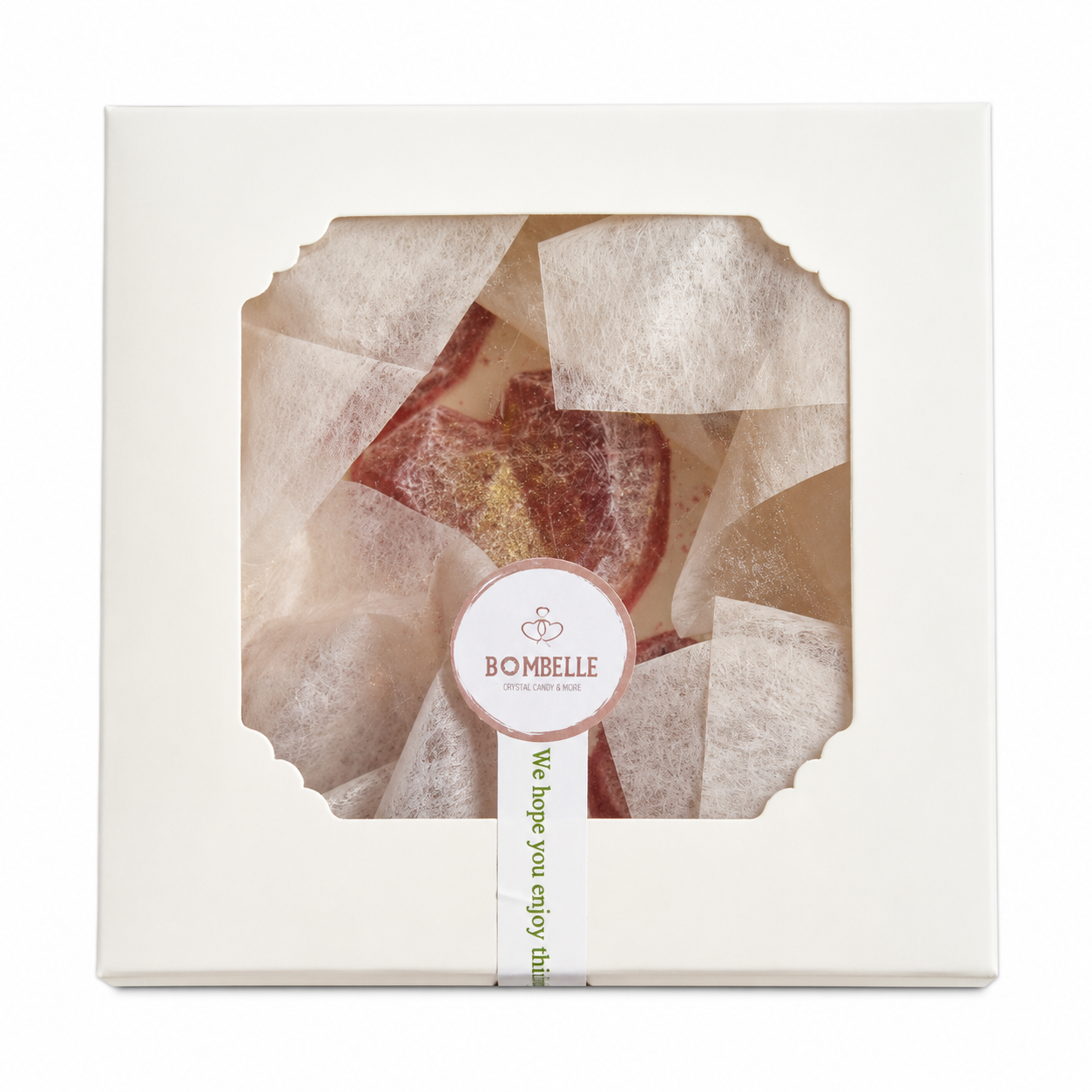 Ruby Heart Crystal Candy Red Heart Gift Box