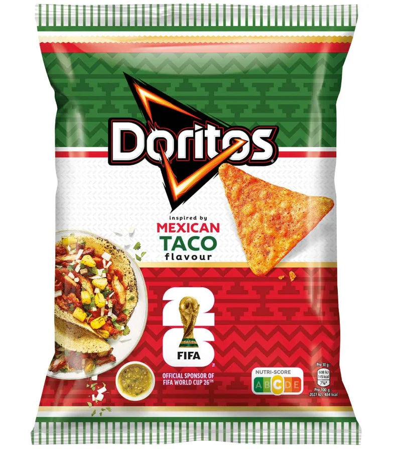 DORITOS Mexican Beef Taco Tortilla Sharing Crisps 180g