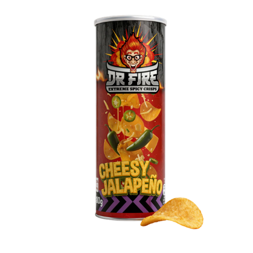Dr. Fire Crisps Cheesy Jalapeño 80g