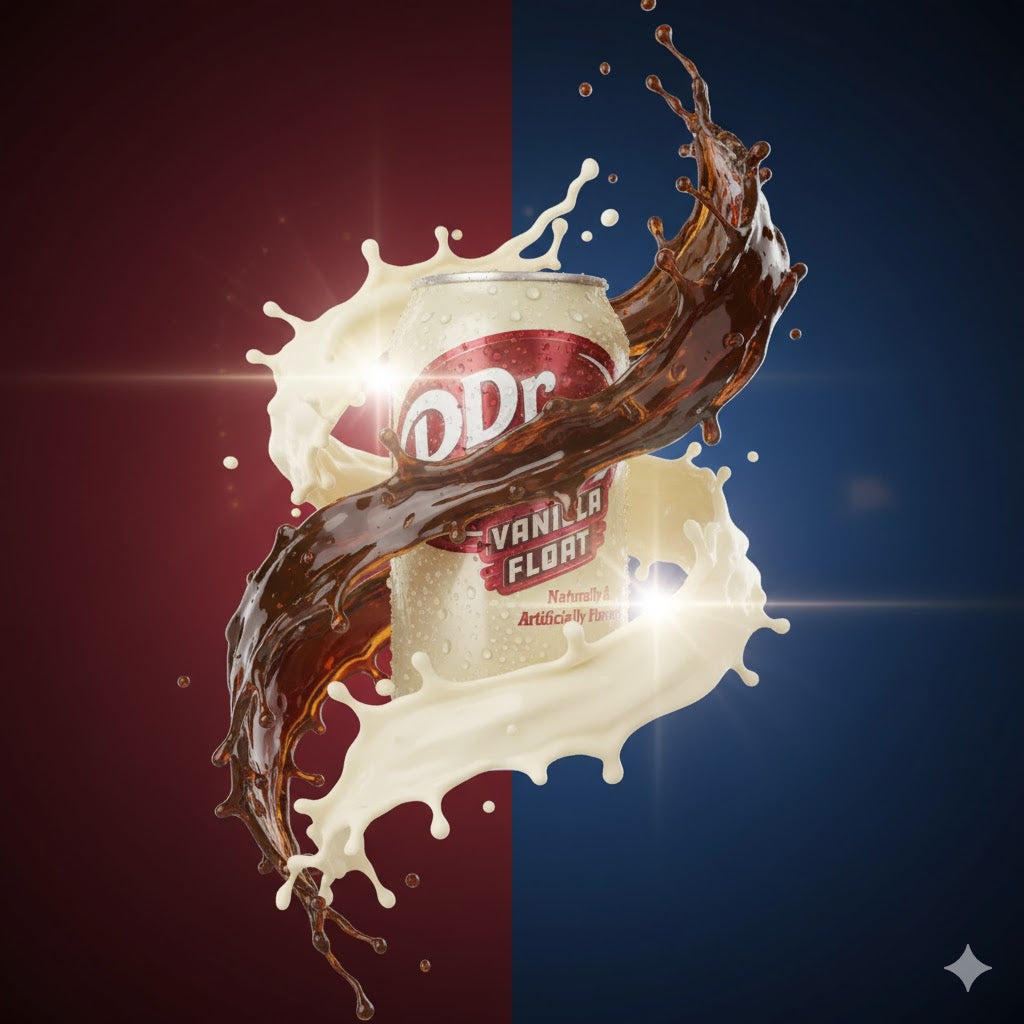 Dr Pepper Vanilla Float 355ml (USA) – limited edition Dr Pepper med søt og fyldig “ice cream float”-smak.