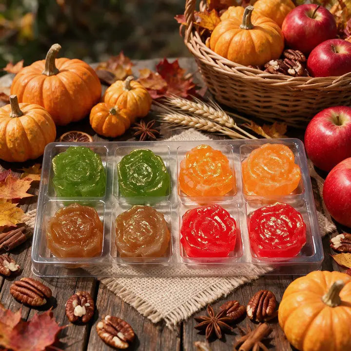 Japanese Crystal Candy Fall Harvest Rose Treat Box
