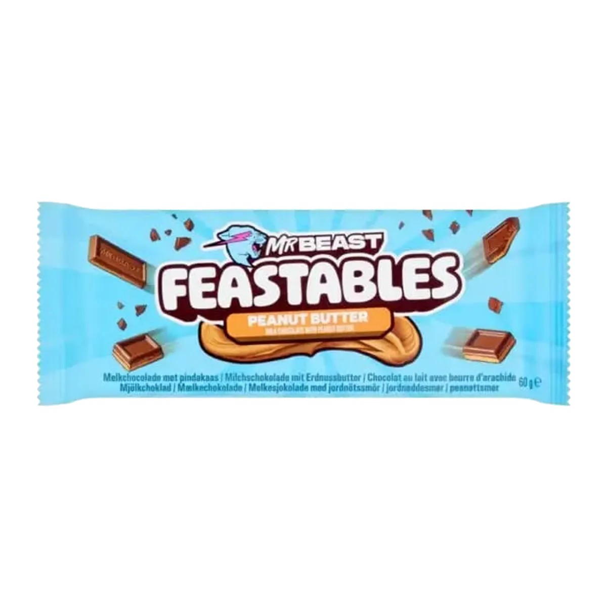 Feastables Mr Beast Milk Chocolate With Peanut Butter 60g