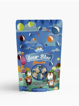 Freeze-Dried Candy Sour Blue Kastanjer 75g