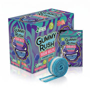 Gummy Rush Sour Belts Blue Raspberry 96g