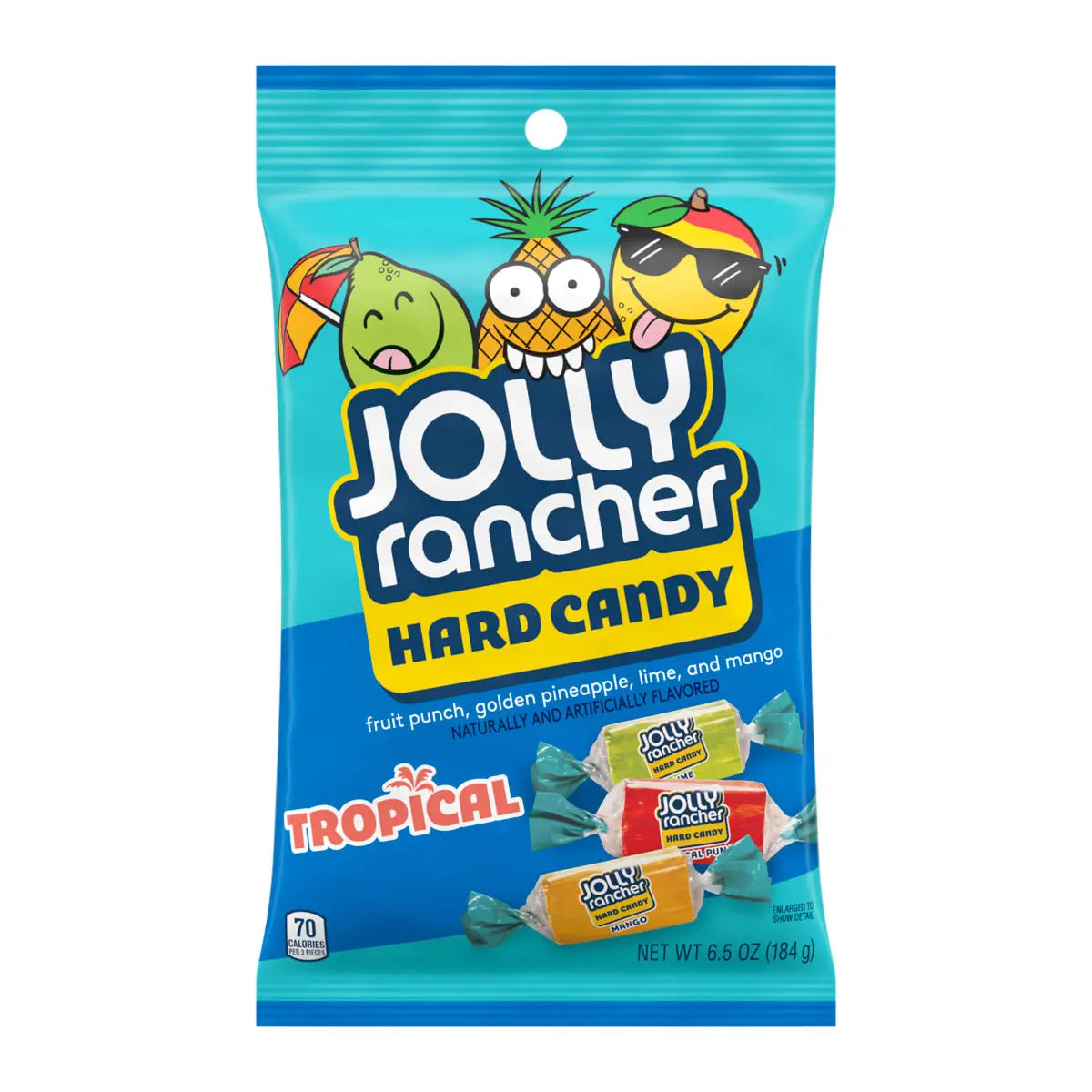 Jolly Rancher Hard Candy Tropical Peg Bag 184g – Hardt Fruktgodteri