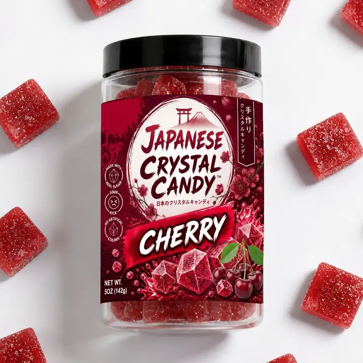 Japanese Crystal Candy Cubes Cherry 142g
