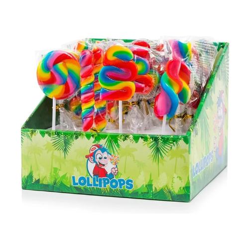 Mini Lollipops Assorted Rainbow 17g