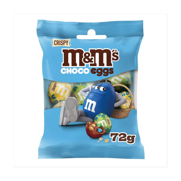 M&M's Crispy Milk Chocolate Easter Mini Eggs Bag 72g