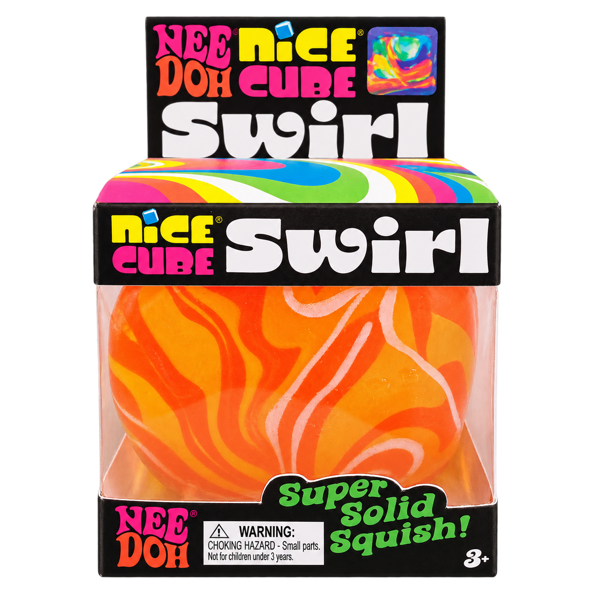 NeeDoh Nice Cube Swirl – marmorert squishy i 4 farger