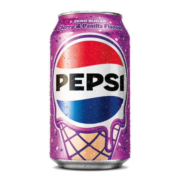 Pepsi Cherry & Vanilla Zero Sugar 330ml – UK