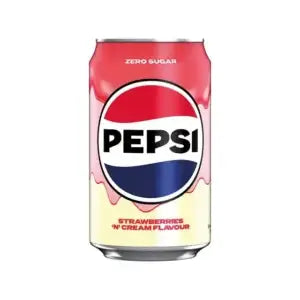 Pepsi Zero Sugar Strawberries & Cream Fat Can (UK) 330 ml