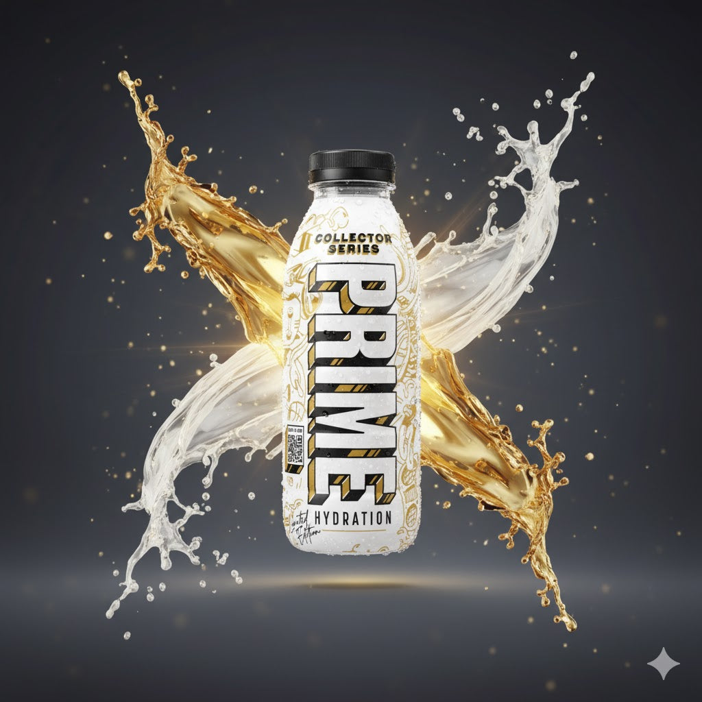 Prime Hydration Collector Series 500ml – limited edition sportsdrikk og samleobjekt fra Prime Hydration.