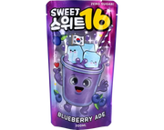 Sweet16 Blueberry Ade Zero Sugar Korean Pouch Drink 200ml