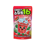 Sweet16 Watermelon Ade Zero Sugar Korean Pouch Drink 200ml