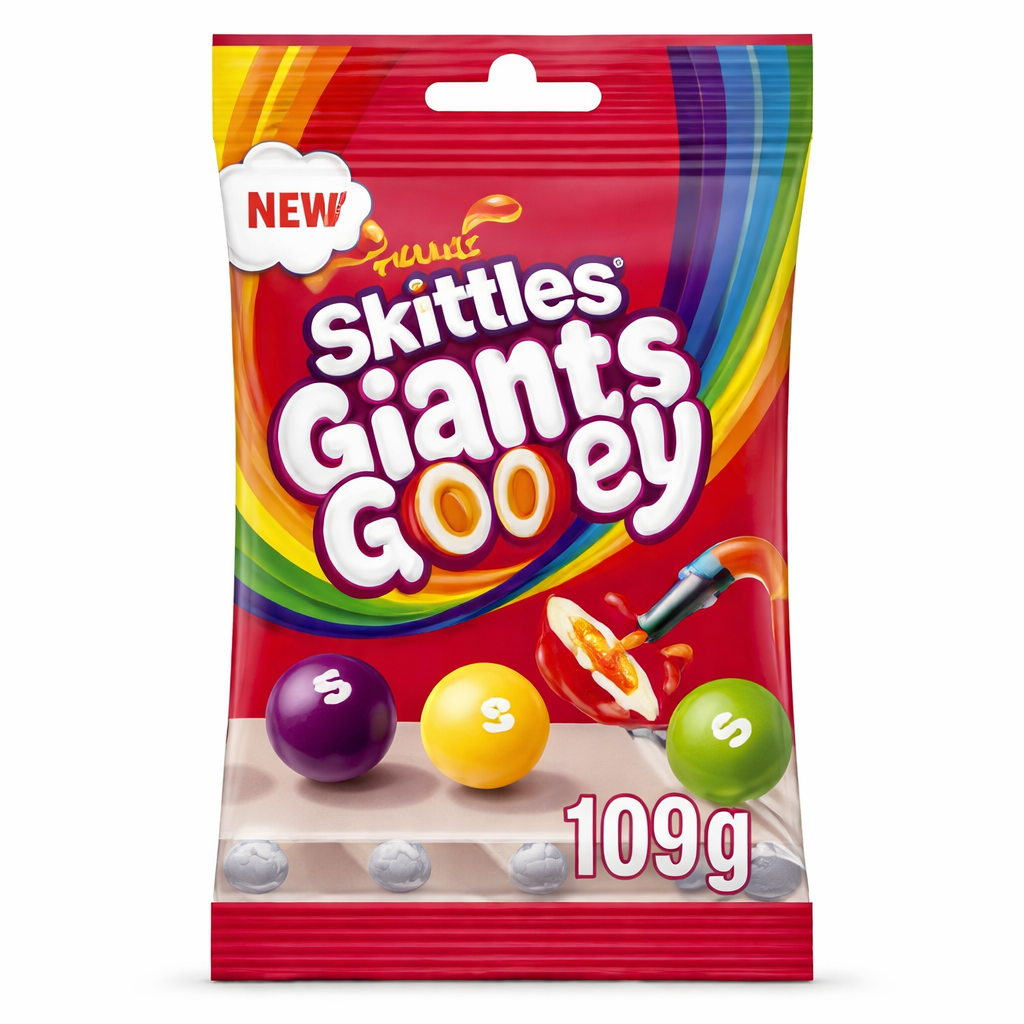 Skittles Vegan Chewy Giants Gooey Fruit Treat Bag 109g