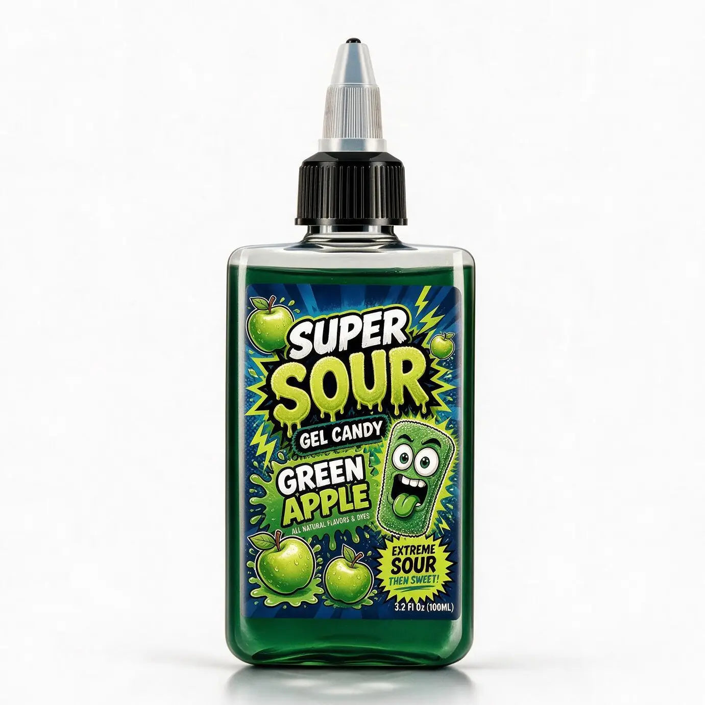 Super Sour Green Apple Gel Candy 100ml