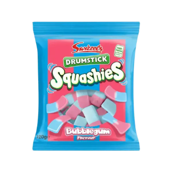 Swizzels Drumstick Squashies Bubblegum Flavour Bag 120g