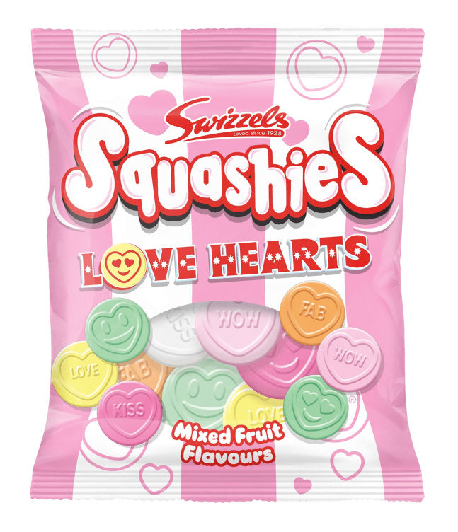 Swizzels Squashies Love Hearts Mixed Fruit Flavour 120g