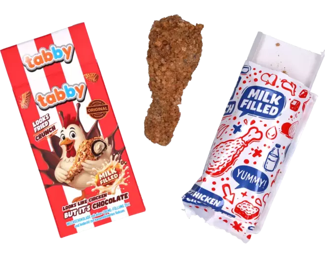 Tabby Chicken Leg Crumble Chocolate 50g