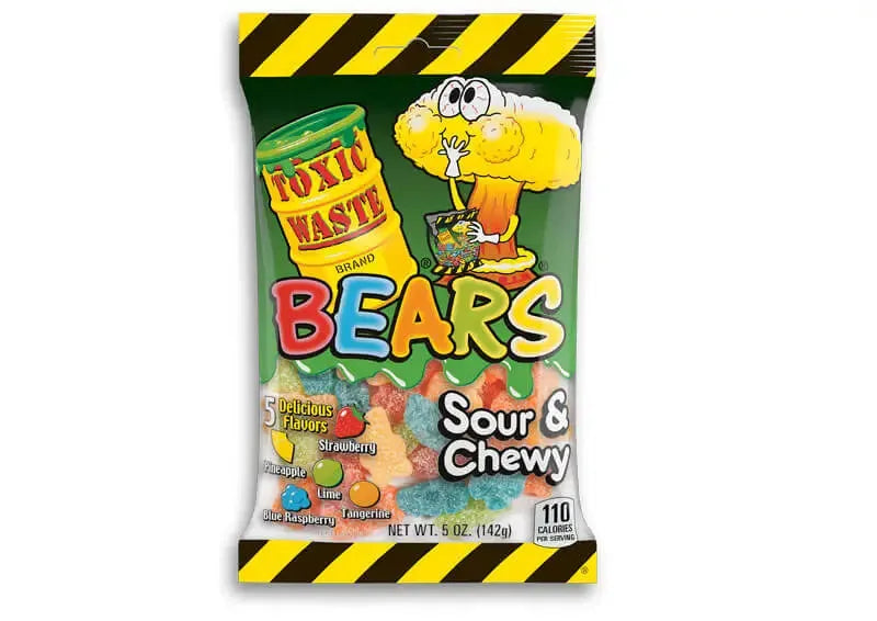 Toxic Waste Sour Gummy Bears (Soft & Chewy) 143g